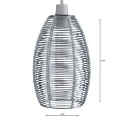 Dunelm Cigar Wire Silver Easy Fit Pendant -Wall Lights Shop 1000011016 alt04