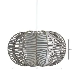 Dunelm Weave Wicker Natural Easy Fit Pendant -Wall Lights Shop 1000084217 alt04