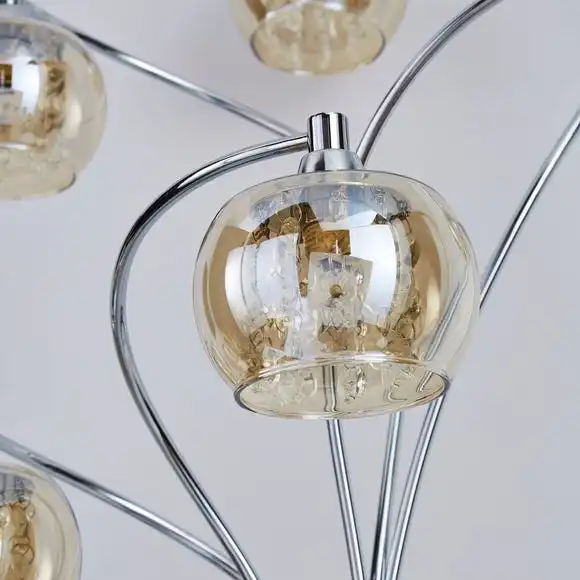 Dunelm Seychelles 5 Light Champagne Glass Floor Lamp 5 Dunelm Seychelles 5 Light Champagne Glass Floor Lamp - Image 3