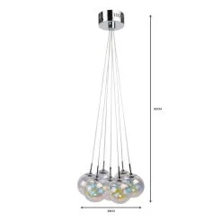 Dunelm Elmira 7 Light Bubble Glass Cluster Ceiling Fitting -Wall Lights Shop 1000119872 alt06