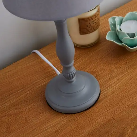 Dunelm Tofty Grey Table Lamp 5 Dunelm Tofty Grey Table Lamp - Image 3