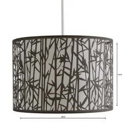 Dunelm Catiri Bamboo Leaf Grey Easy Fit Pendant -Wall Lights Shop 1000119920 alt04