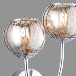 Dunelm Arta 2 Light Chrome Wall Light -Wall Lights Shop 1000137352 alt02