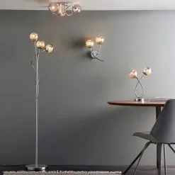 Dunelm Arta 2 Light Chrome Wall Light -Wall Lights Shop 1000137352 alt05