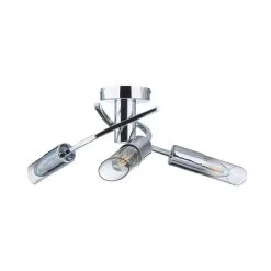 Dunelm Corvus 3 Light Chrome Semi-Flush Ceiling Fitting -Wall Lights Shop 1000137353 alt05