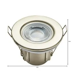 Dunelm Basics 1 Light Integrated LED Satin Nickel Recess Light -Wall Lights Shop 1000137359 alt03