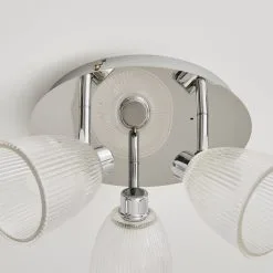 Dunelm Bremont 3 Light Ribbed Glass Bathroom Spotlight 11 Dunelm Bremont 3 Light Ribbed Glass Bathroom Spotlight -Wall Lights Shop 1000137363 alt03