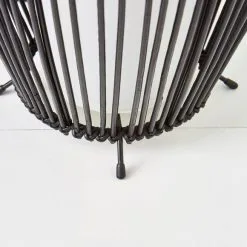 Dunelm Alec Natural Cane Black Floor Lamp -Wall Lights Shop 1000149078 alt02