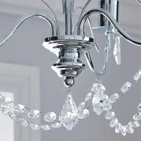 Dunelm Elizabeth 3 Light Bathroom Chrome Chandelier 5 Dunelm Elizabeth 3 Light Bathroom Chrome Chandelier - Image 3