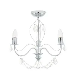 Dunelm Elizabeth 3 Light Bathroom Chrome Chandelier 12 Dunelm Elizabeth 3 Light Bathroom Chrome Chandelier -Wall Lights Shop 1000149086 alt05