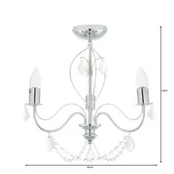 Dunelm Elizabeth 3 Light Bathroom Chrome Chandelier 13 Dunelm Elizabeth 3 Light Bathroom Chrome Chandelier -Wall Lights Shop 1000149086 alt06