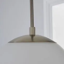 Dunelm Hamptworth 1 Light Pendant Dome Frosted Glass Ceiling Fitting -Wall Lights Shop 1000157750 alt02