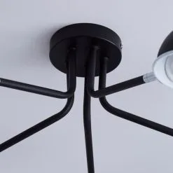 Elements Borr 5 Light Black Ceiling Fitting -Wall Lights Shop 1000157756 alt03
