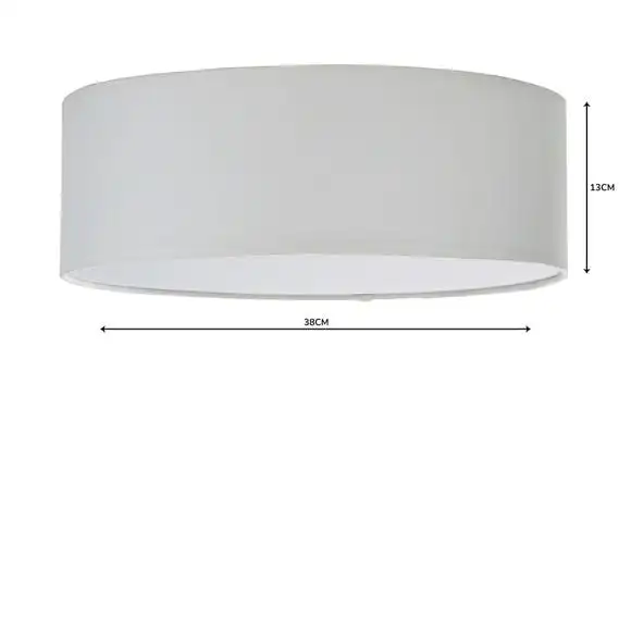 Dunelm Sara 38cm Ivory Shade Flush Ceiling Fitting 6 Dunelm Sara 38cm Ivory Shade Flush Ceiling Fitting - Image 4