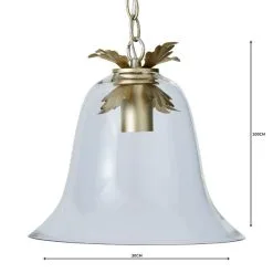 Dunelm Mase Bell 1 Light Pendant Glass Ceiling Fitting -Wall Lights Shop 1000158478 alt04
