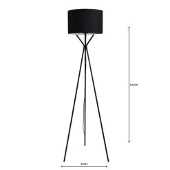 Dunelm Drei Tripod Black Floor Lamp -Wall Lights Shop 1000158514 alt04