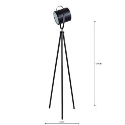 Dunelm Carlton Camera Matt Black Floor Lamp -Wall Lights Shop 1000158527 alt04