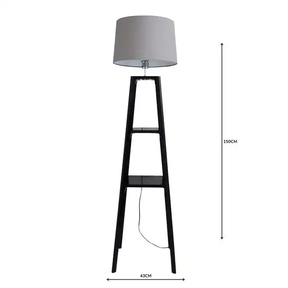 Dunelm Beaumont Wood Tripod Plant Black Floor Lamp 7 Dunelm Beaumont Wood Tripod Plant Black Floor Lamp - Image 5