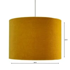 Dunelm Santos Drum Lamp Shade 36cm Ochre 9 Dunelm Santos Drum Lamp Shade 36cm Ochre -Wall Lights Shop 1000158593 alt04