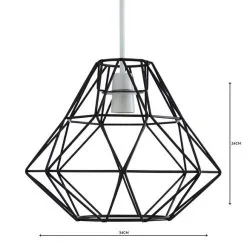 Dunelm Bremen Black Easy Fit Pendant 9 Dunelm Bremen Black Easy Fit Pendant -Wall Lights Shop 1000158658 alt04