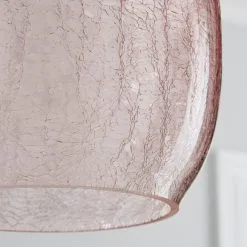 Dunelm Akola Pink Glass Easy Fit Pendant -Wall Lights Shop 1000158675 alt02