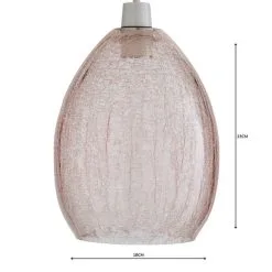 Dunelm Akola Pink Glass Easy Fit Pendant -Wall Lights Shop 1000158675 alt04