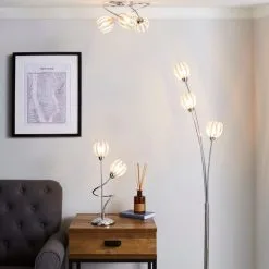 Dunelm Rosa 2 Arm Chrome Table Lamp -Wall Lights Shop 1000158699 alt08