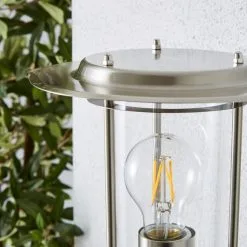 Dunelm Derek PIR Sensor Glass Steel Outdoor Wall Light -Wall Lights Shop 1000158750 alt02