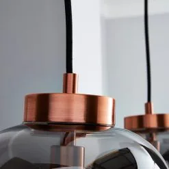 Dunelm Hunter 3 Light Glass Diner Bar Ceiling Fitting -Wall Lights Shop 1000165072 alt02