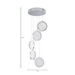 Dunelm Cora Cluster Disc 5 Light Ceiling Fitting -Wall Lights Shop 1000169126 alt07