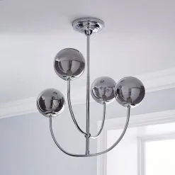 Dunelm Gigi Chrome Ceiling Fitting -Wall Lights Shop 1000180652 alt01