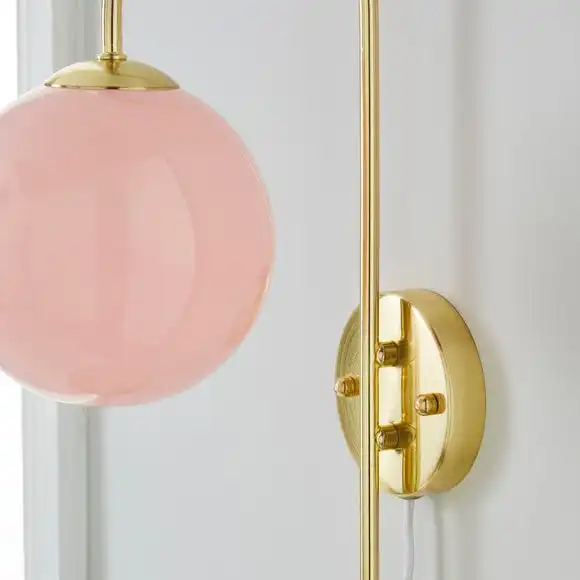 Dunelm Gigi Easy Fit Plug In Pink Wall Light 5 Dunelm Gigi Easy Fit Plug In Pink Wall Light - Image 3
