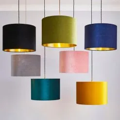 Dunelm Moss Green Santos Velvet Corduroy Shade 11 Dunelm Moss Green Santos Velvet Corduroy Shade -Wall Lights Shop 1000181099 alt08