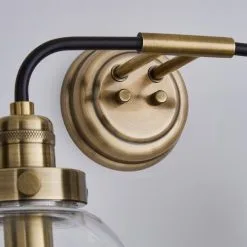 Dunelm Broden Bathroom 2 Light Wall Light Antique Brass -Wall Lights Shop 1000182578 alt03