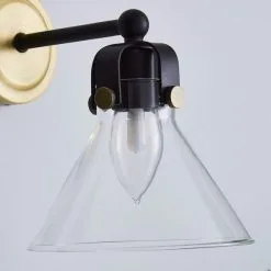 Dunelm Paulson Bathroom Wall Light Antique Brass -Wall Lights Shop 1000182579 alt02