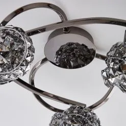 Dunelm Cecilie Ceiling Fitting Dark Chrome -Wall Lights Shop 1000182582 alt03