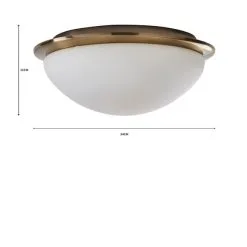 Dunelm Lotto Bathroom Flush Fitting Antique Brass -Wall Lights Shop 1000182590 alt07