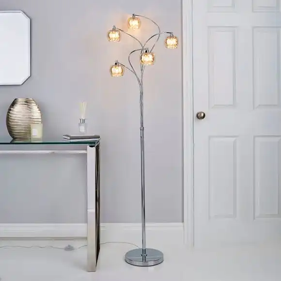 Dunelm Seychelles 5 Light Champagne Glass Floor Lamp 3 Dunelm Seychelles 5 Light Champagne Glass Floor Lamp