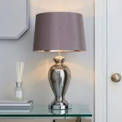 Dunelm Sinton Urn Chrome Table Lamp