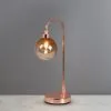 Dunelm Tanner Copper And Glass Table Lamp -Wall Lights Shop 30571723