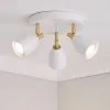 Dunelm Clio 3 Light White Spotlight -Wall Lights Shop 30575500