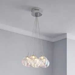 Dunelm Elmira 7 Light Bubble Glass Cluster Ceiling Fitting