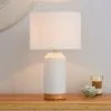 Dunelm Bibi Ceramic White Table Lamp -Wall Lights Shop 30622886