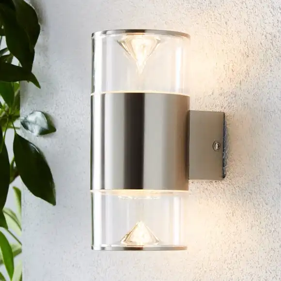 Dunelm Aden 2 Light Steel Outdoor Wall Light 3 Dunelm Aden 2 Light Steel Outdoor Wall Light