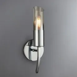 Dunelm Corvus Chrome Wall Light