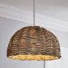 Dunelm Lari Split Weave Grey Easy Fit Pendant -Wall Lights Shop 30625062