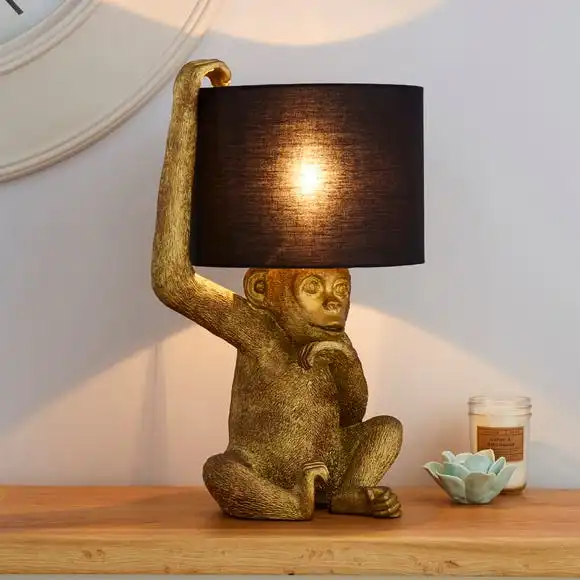 Dunelm Odisha Resin Monkey Gold Table Lamp 3 Dunelm Odisha Resin Monkey Gold Table Lamp