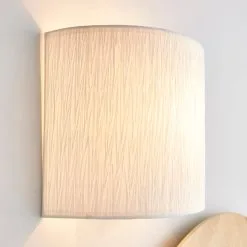 Dunelm Taora Paper Ivory Shade Wall Light