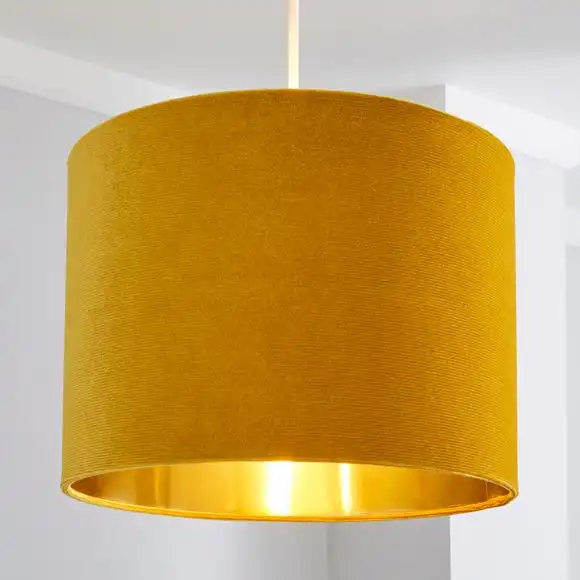 Dunelm Santos Drum Lamp Shade 36cm Ochre 3 Dunelm Santos Drum Lamp Shade 36cm Ochre