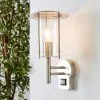 Dunelm Derek PIR Sensor Glass Steel Outdoor Wall Light -Wall Lights Shop 30671415